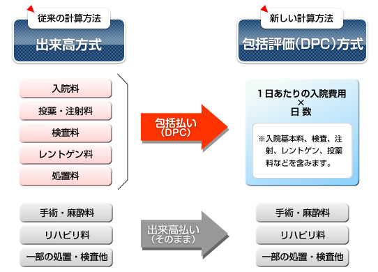 包括評価（DPC）方式のチャート図