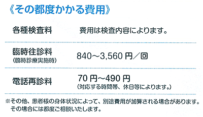その都度かかる費用